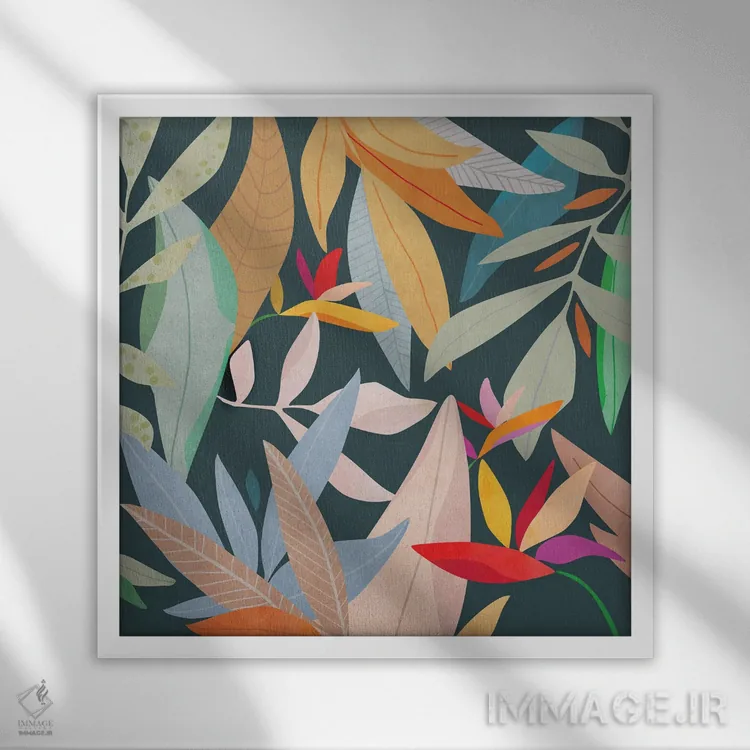 تابلو باغ گرمسیری VII اثر آنجِل استوز - نمای قابدار سفید