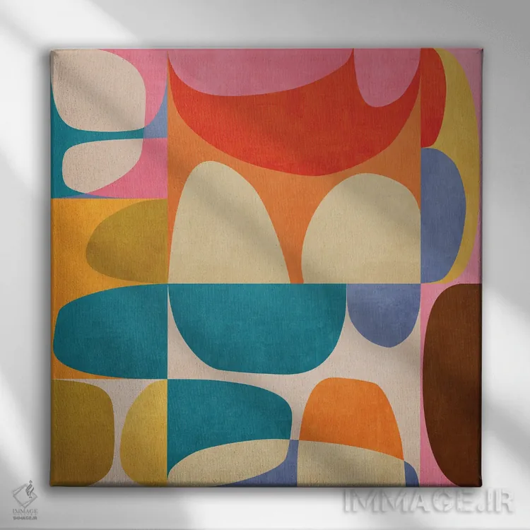 تابلو قطعات رنگی شمارهٔ دوازده اثر آنجِل استوز - نمای روبهرو روی دیوار