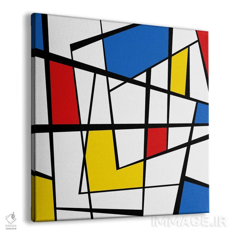 تابلو یاد موندریان شمارهٔ چهار (ادای احترام به Mondrian) اثر آنجِل استوز - نمای پرسپکتیو محصول