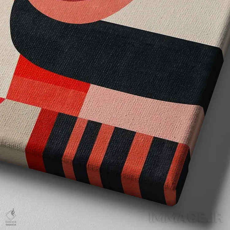 تابلو مدرن میانقرنی (سبک طراحی) اثر آنجِل استوز - نمای نزدیک بافت بوم