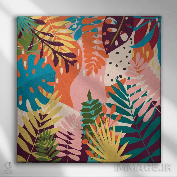 تابلو باغ گرمسیری اثر آنجِل استوز - نمای روبهرو روی دیوار