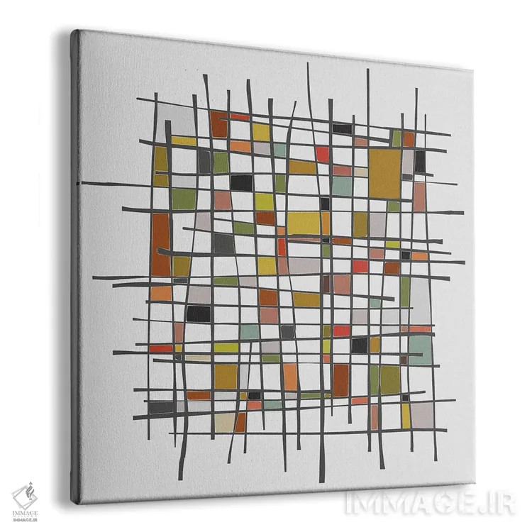 تابلو اشارهٔ موندریان (سبک هنری) اثر آنجِل استوز - نمای پرسپکتیو محصول