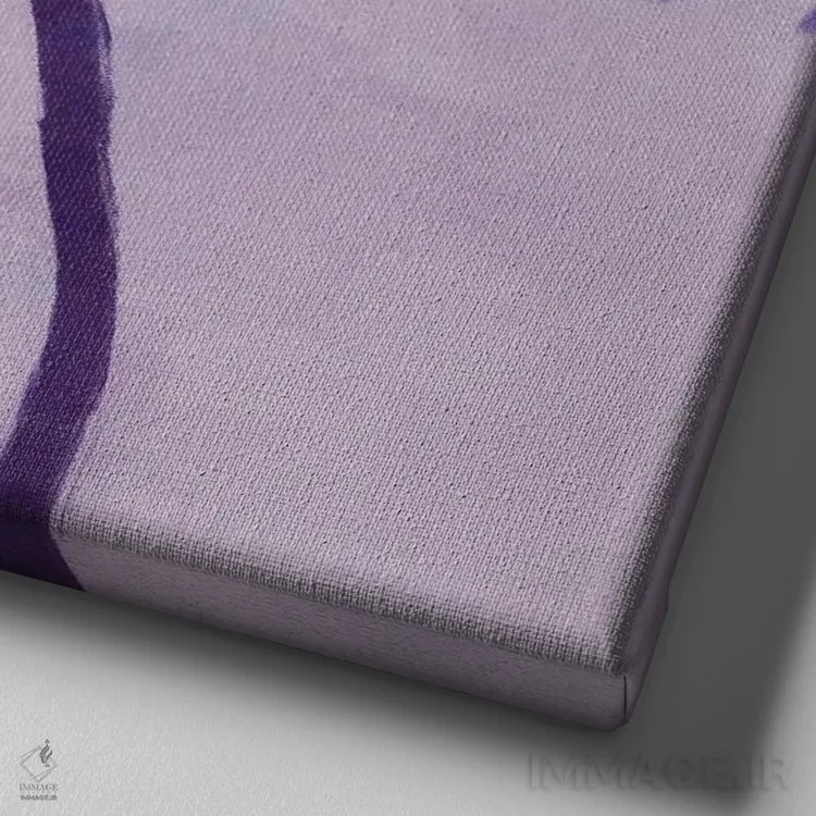 تابلو لالهٔ بنفش اثر آنجِل استوز - نمای نزدیک بافت بوم