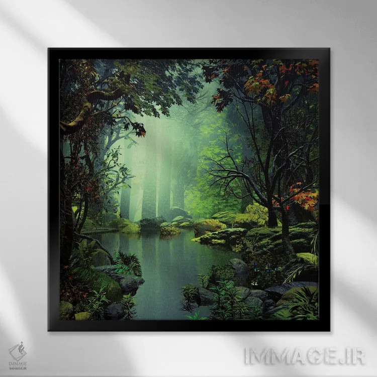 تابلو حوض جادویی اثر آنجِل استوز - نمای قابدار مشکی