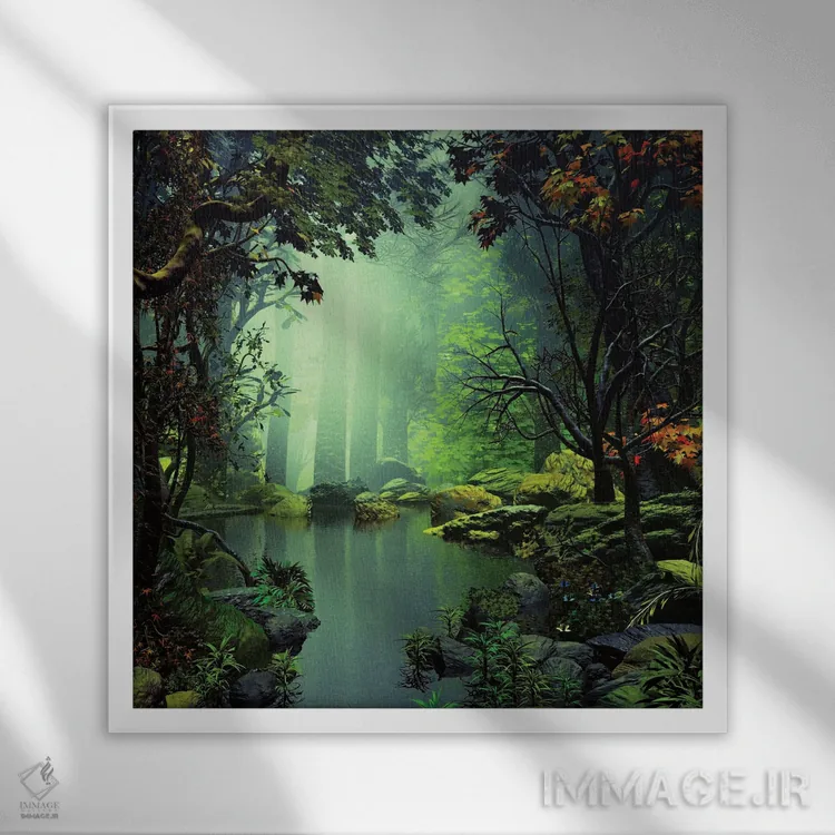 تابلو حوض جادویی اثر آنجِل استوز - نمای قابدار سفید