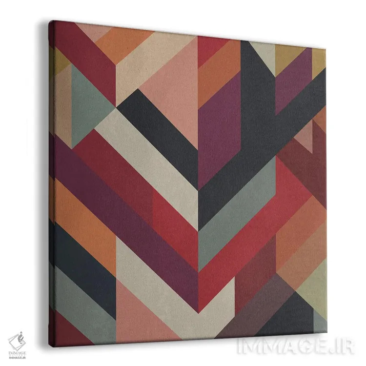 تابلو تقاطع خطوط مورب II اثر آنجِل استوز - نمای پرسپکتیو محصول