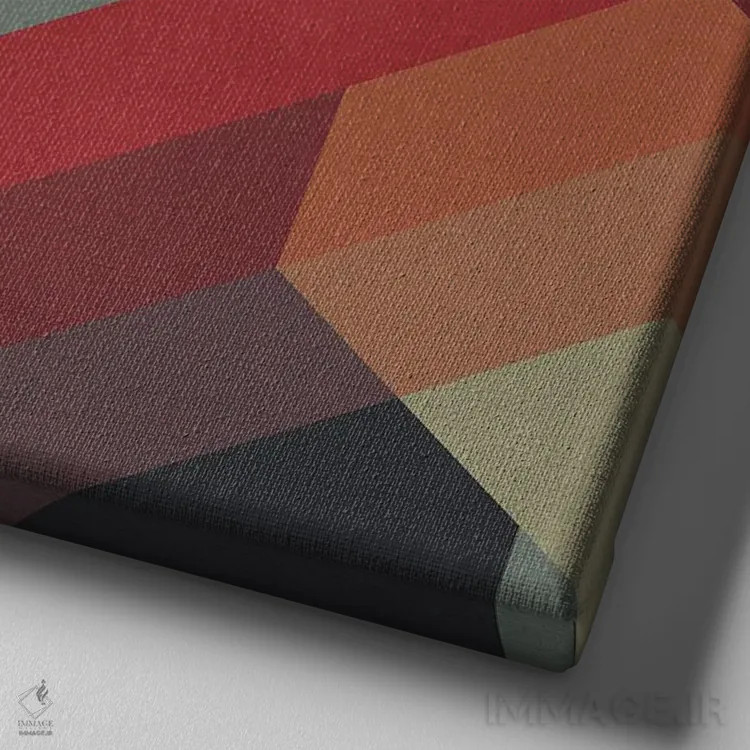 تابلو تقاطع خطوط مورب II اثر آنجِل استوز - نمای نزدیک بافت بوم