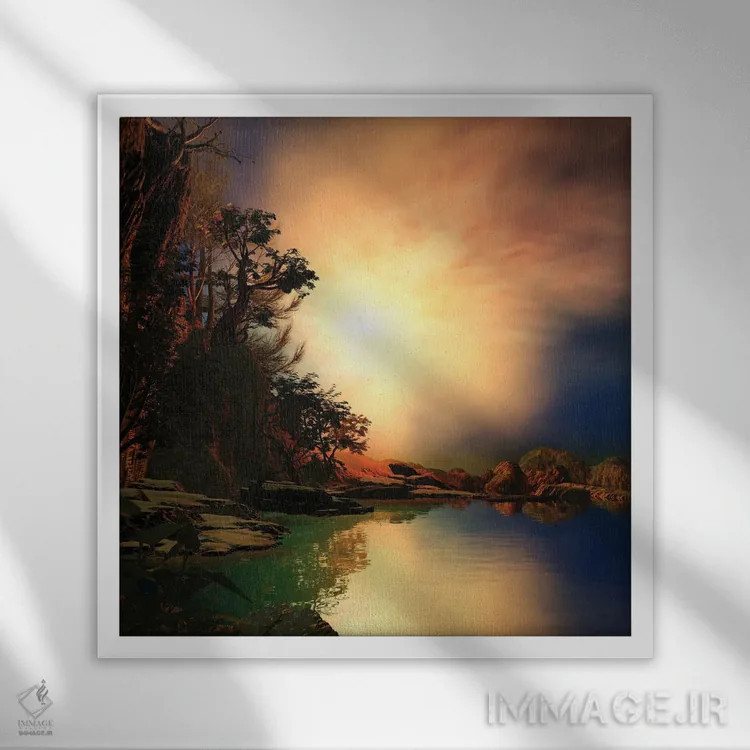 تابلو آرام و رازآلود اثر آنجِل استوز - نمای قابدار سفید