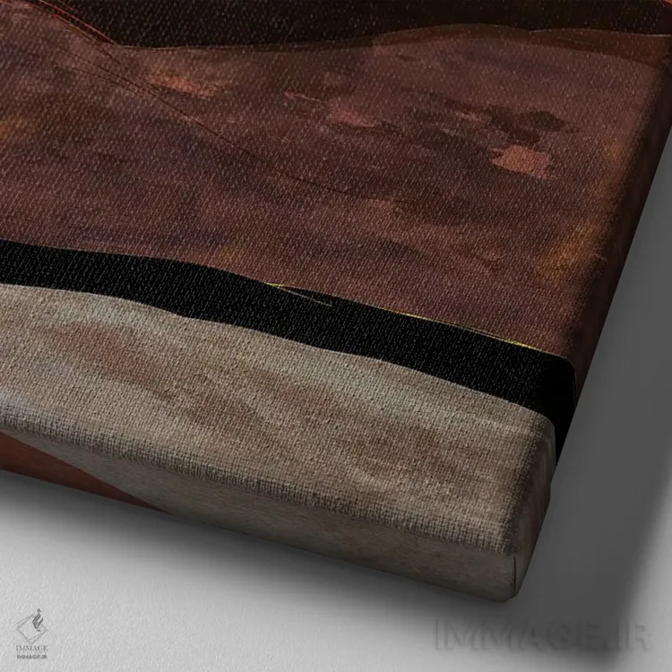 تابلو کوههای رنگارنگ V اثر آنجِل استوز - نمای نزدیک بافت بوم