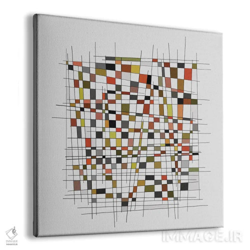 تابلو اشارهٔ موندریان II (سبک هنری) اثر آنجِل استوز - نمای پرسپکتیو محصول
