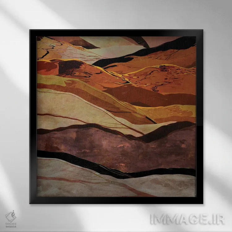 تابلو کوههای رنگارنگ V اثر آنجِل استوز - نمای قابدار مشکی