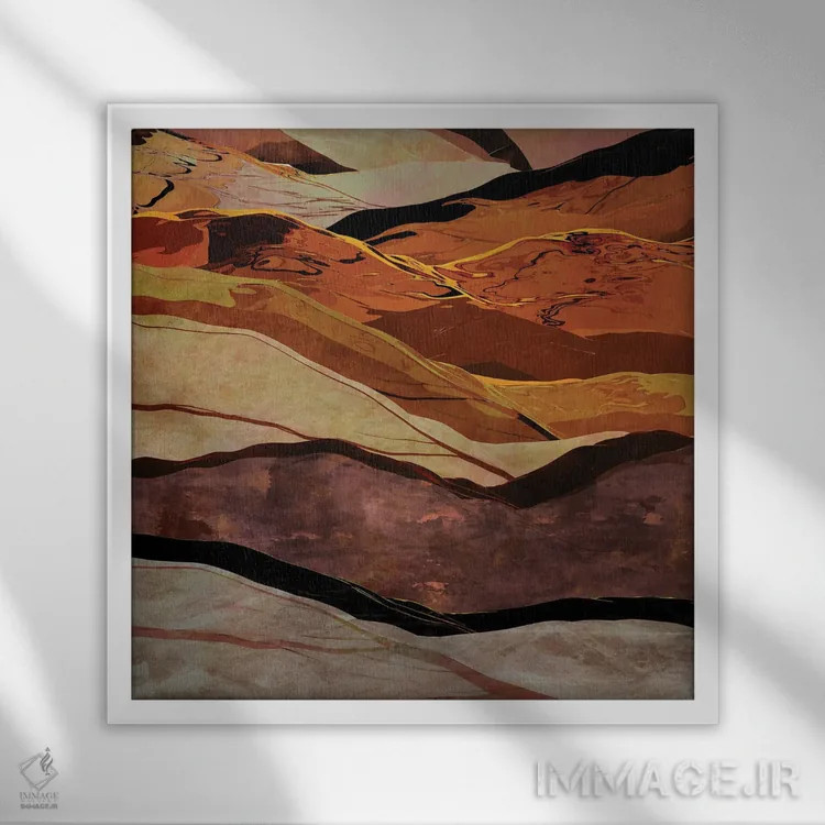 تابلو کوههای رنگارنگ V اثر آنجِل استوز - نمای قابدار سفید