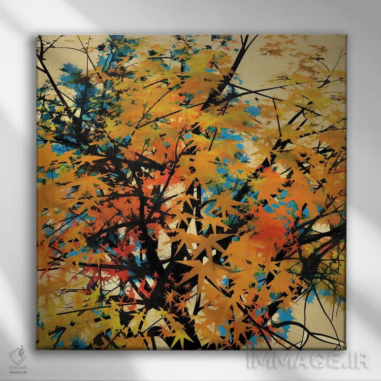 تابلو رنگهای پاییزی II اثر آنجِل استوز - نمای روبهرو روی دیوار