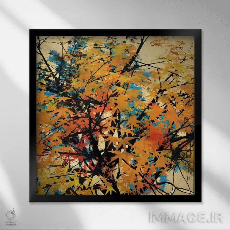 تابلو رنگهای پاییزی II اثر آنجِل استوز - نمای قابدار مشکی