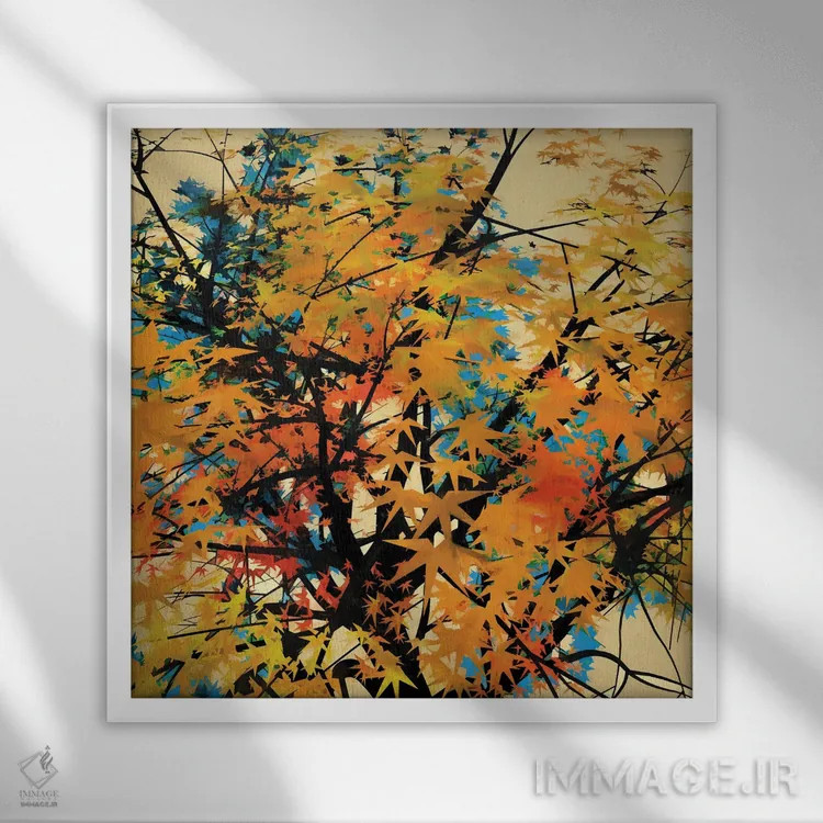 تابلو رنگهای پاییزی II اثر آنجِل استوز - نمای قابدار سفید