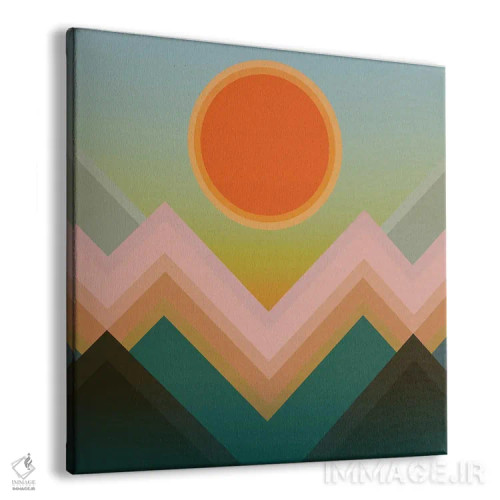 تابلو غروب خورشید در کوهها III اثر آنجِل استوز - نمای پرسپکتیو محصول
