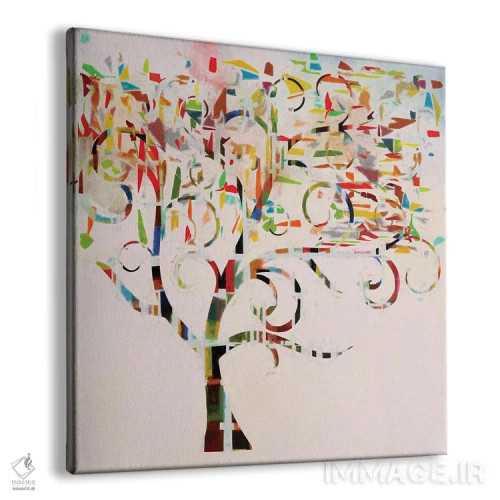 تابلو درخت رنگارنگ شماره شش اثر آنجِل استوز - نمای پرسپکتیو محصول