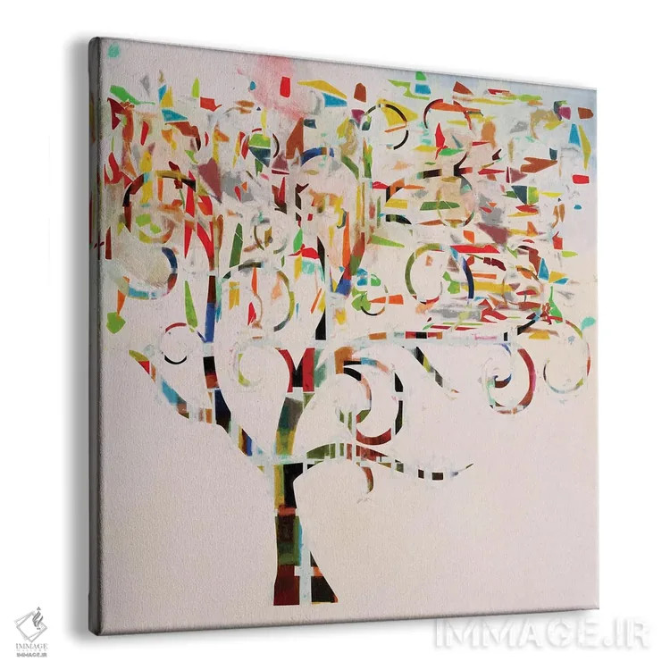 تابلو درخت رنگارنگ شماره شش اثر آنجِل استوز - نمای پرسپکتیو محصول