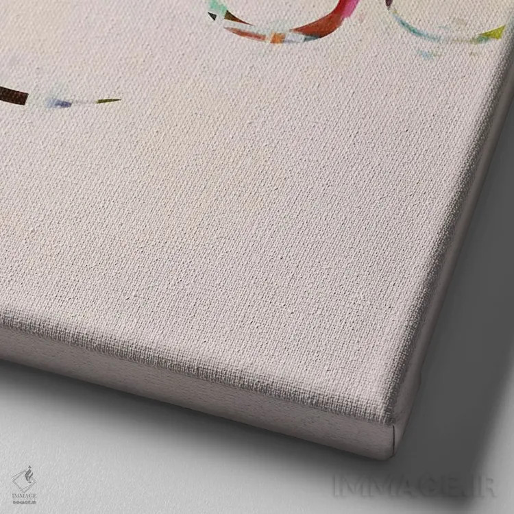 تابلو درخت رنگارنگ شماره شش اثر آنجِل استوز - نمای نزدیک بافت بوم