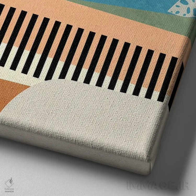 تابلو فیلها در طبیعت اثر آنجِل استوز - نمای نزدیک بافت بوم