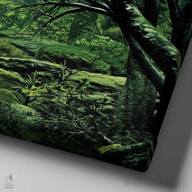 تابلو زیبا و اسرارآمیز اثر آنجِل استوز - نمای نزدیک بافت بوم