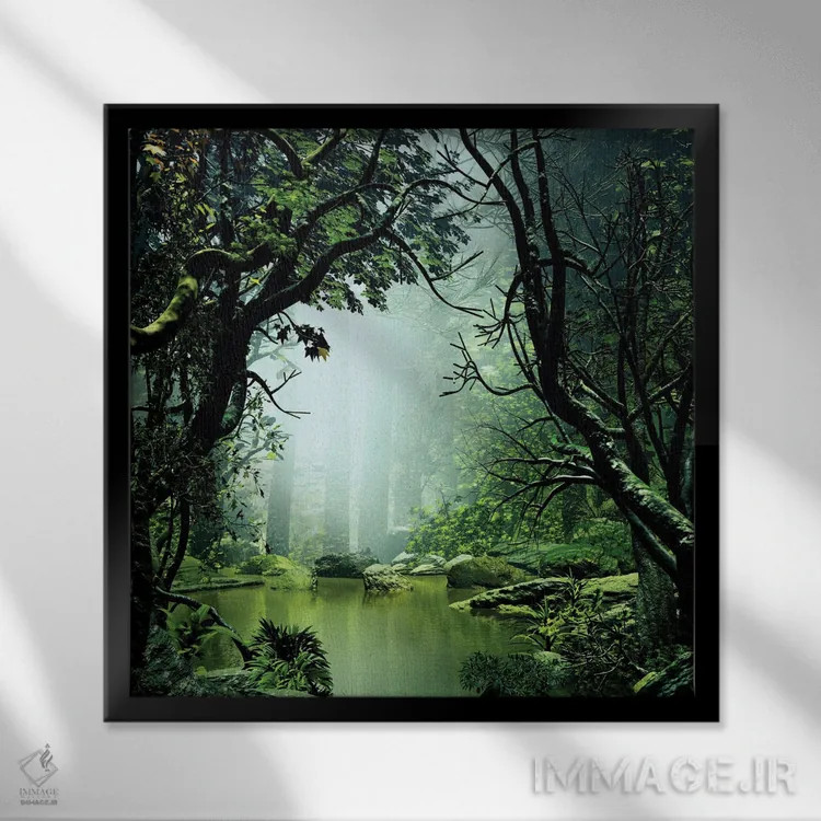 تابلو زیبا و اسرارآمیز اثر آنجِل استوز - نمای قابدار مشکی