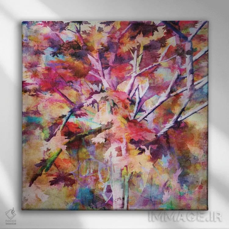تابلو رنگهای پاییزی شماره چهار اثر آنجِل استوز - نمای روبهرو روی دیوار