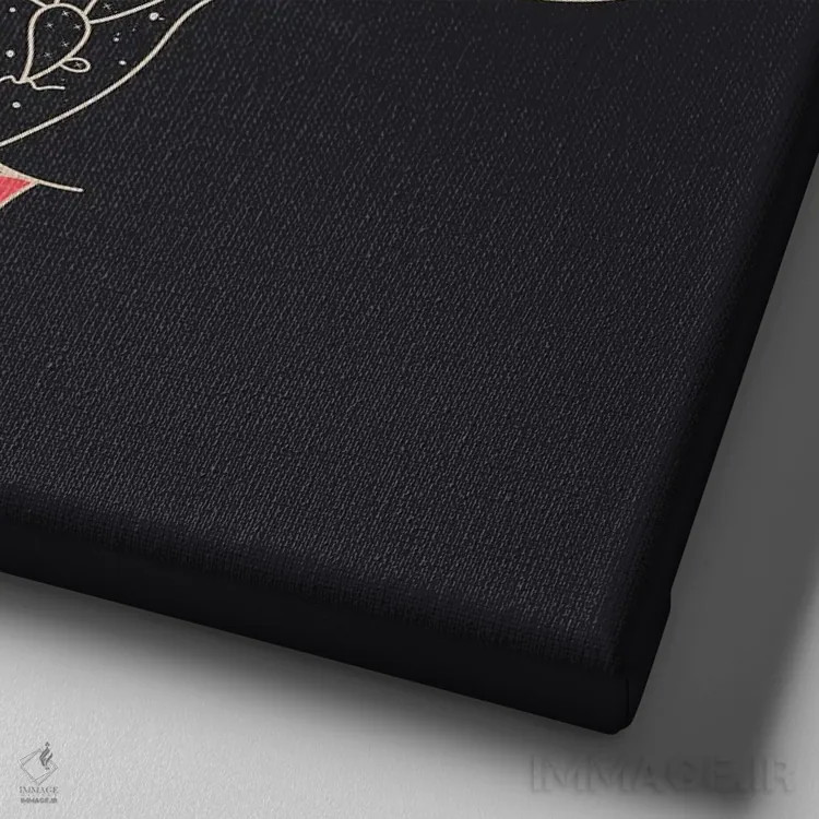 تابلو با لحن گاوچرانی با من حرف بزن اثر آلی فالکن - نمای نزدیک بافت بوم