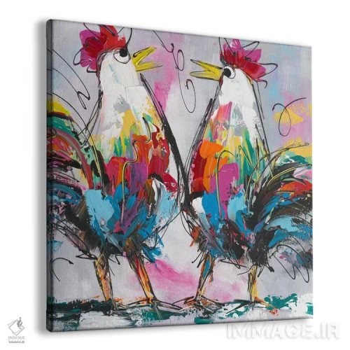 تابلو بیایید درباره مرغ صحبت کنیم اثر آرت فیوره - نمای پرسپکتیو محصول