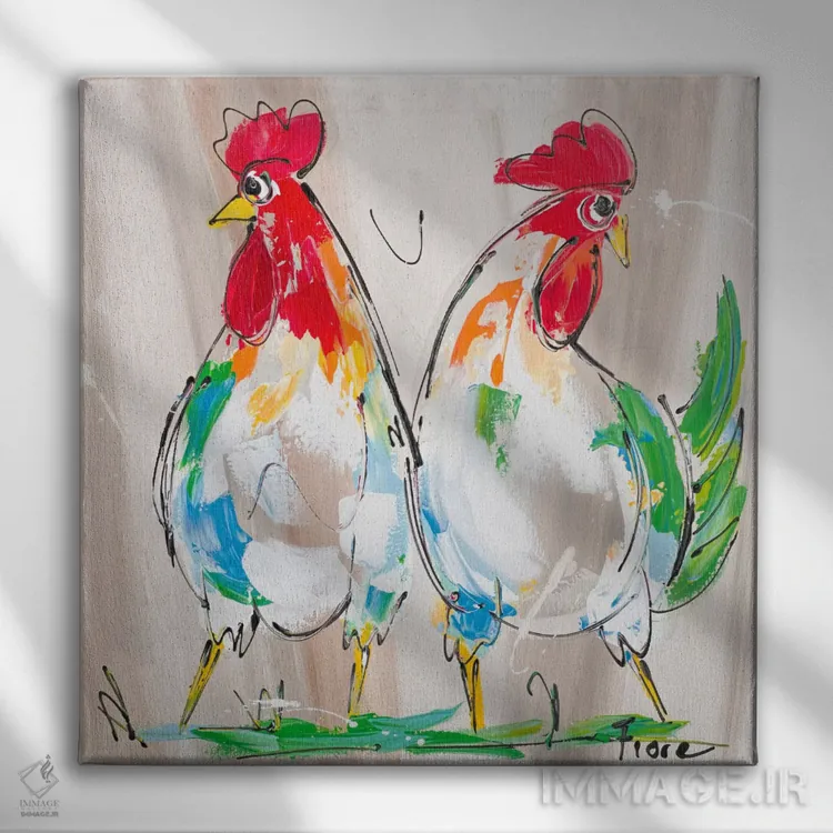 تابلو من و برادرم اثر آرت فیوره - نمای روبهرو روی دیوار