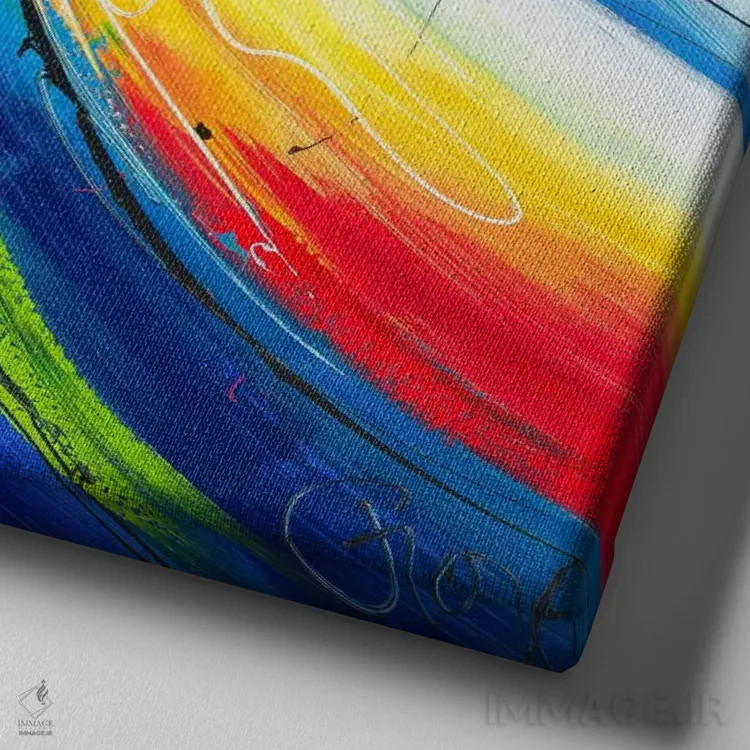 تابلو صبح زود شماره دو اثر آرت فیوره - نمای نزدیک بافت بوم