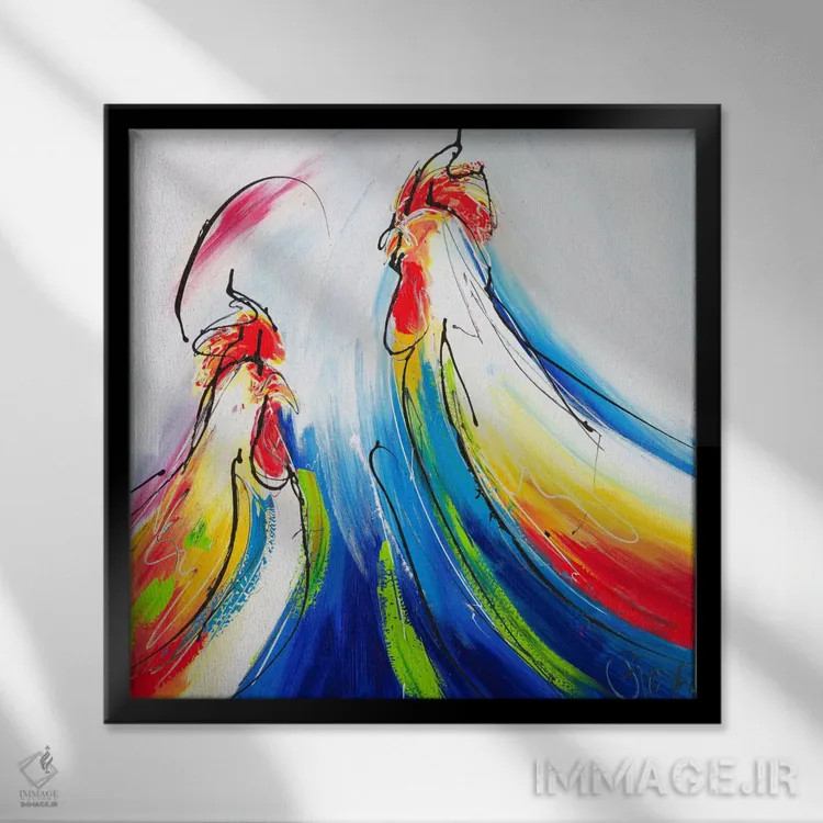 تابلو صبح زود شماره دو اثر آرت فیوره - نمای قابدار مشکی