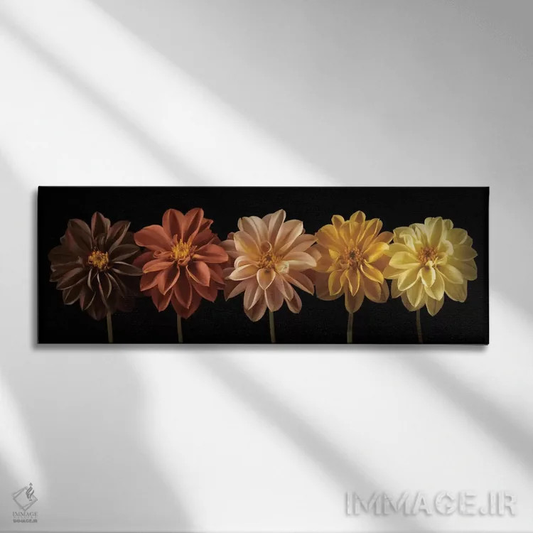 تابلو درود گلها اثر آصاف فرانک - نمای روبهرو روی دیوار