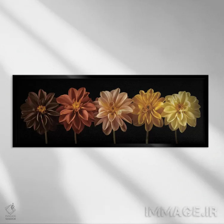 تابلو درود گلها اثر آصاف فرانک - نمای قابدار مشکی