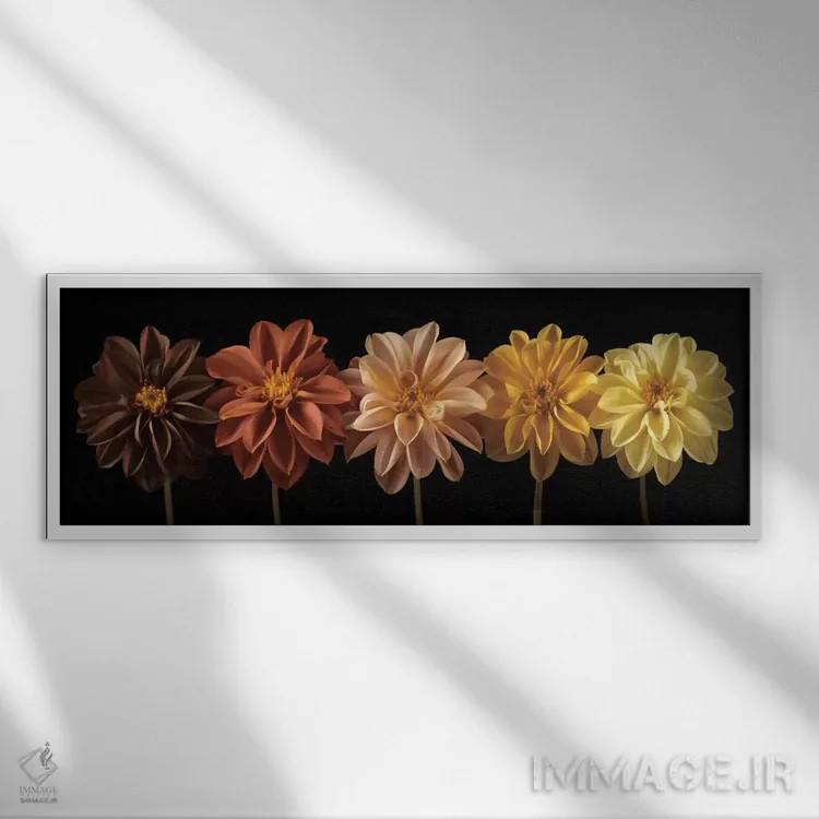 تابلو درود گلها اثر آصاف فرانک - نمای قابدار سفید