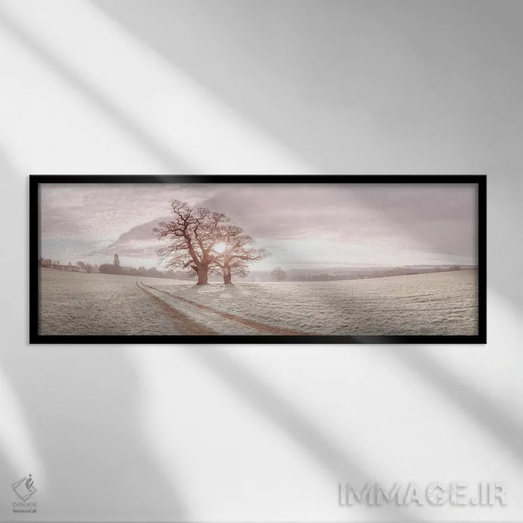 تابلو طلوع نرم اثر آصاف فرانک - نمای قابدار مشکی