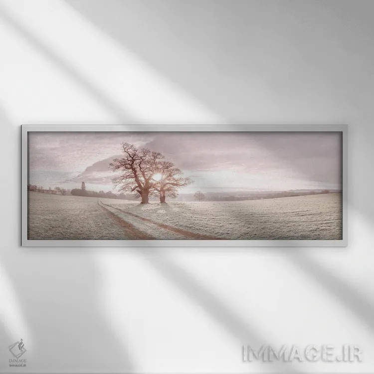 تابلو طلوع نرم اثر آصاف فرانک - نمای قابدار سفید