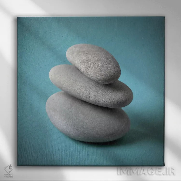 تابلو هنر سنگی اول اثر آصاف فرانک - نمای روبهرو روی دیوار