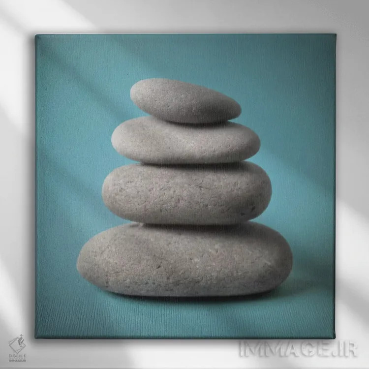 تابلو هنر سنگی دوم اثر آصاف فرانک - نمای روبهرو روی دیوار