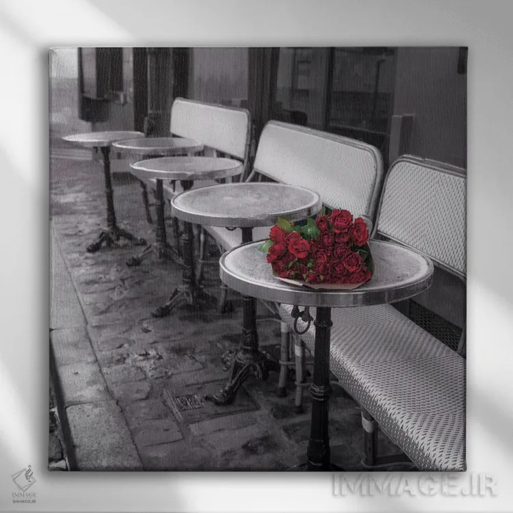 تابلو با گلها بگو دوم اثر آصاف فرانک - نمای روبهرو روی دیوار