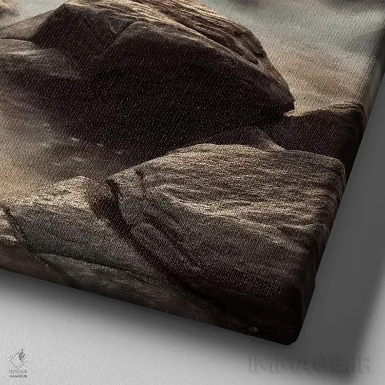 تابلو طلوع نیمهشب اثر آصاف فرانک - نمای نزدیک بافت بوم