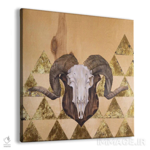 تابلو جمجمه قوچ اثر آندریا فِیرفرویس - نمای پرسپکتیو محصول