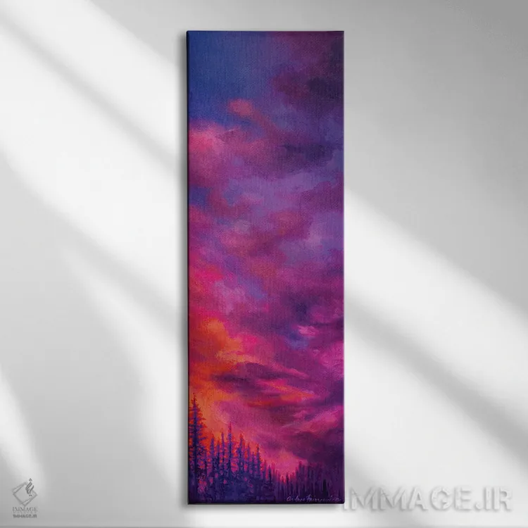 تابلو چند کاج اثر آندریا فِیرفرویس - نمای روبهرو روی دیوار