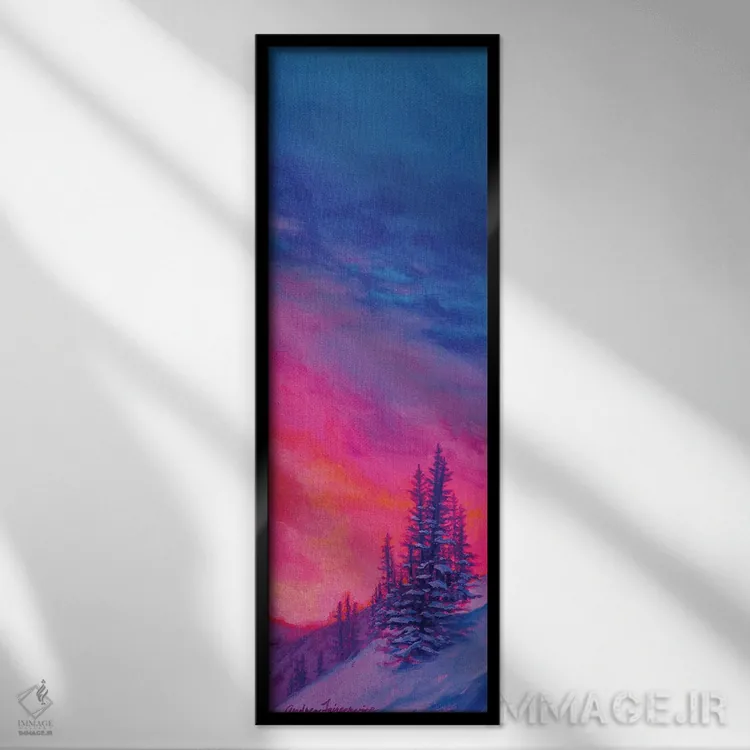 تابلو کاج تنها شماره ۲ اثر آندریا فِیرفرویس - نمای قابدار مشکی