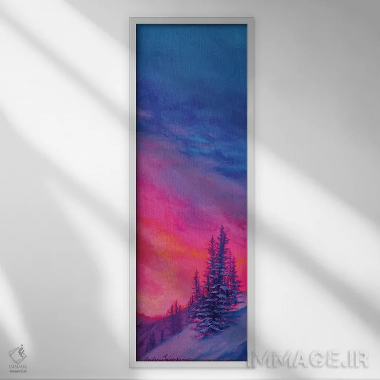 تابلو کاج تنها شماره ۲ اثر آندریا فِیرفرویس - نمای قابدار سفید