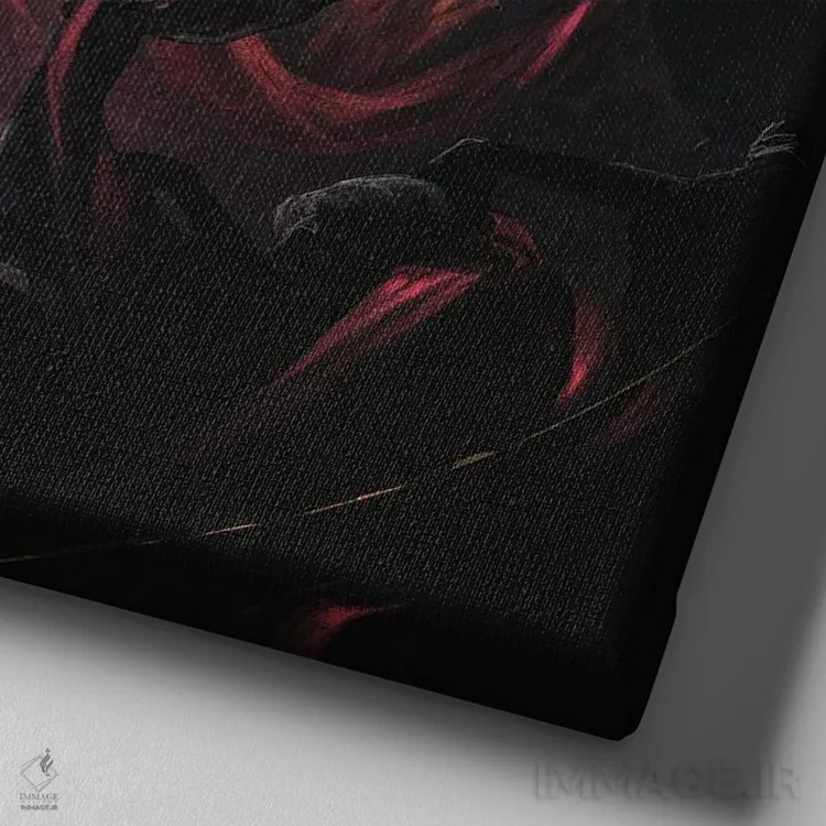 تابلو الش نرن (احتمالاً نام خاص یا افسانهای) اثر اناتو فینستارک - نمای نزدیک بافت بوم