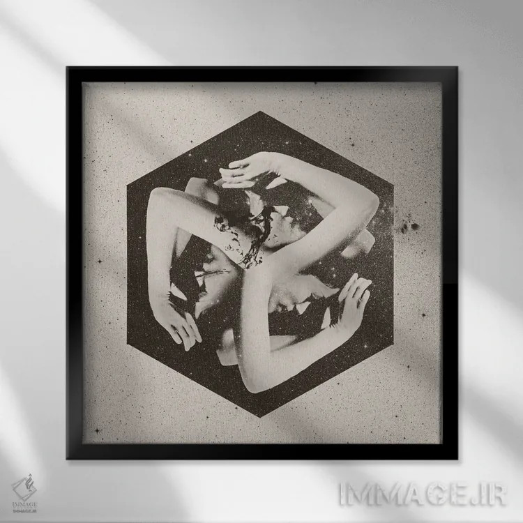 تابلو جعبه اثر علی گولچ - نمای قابدار مشکی