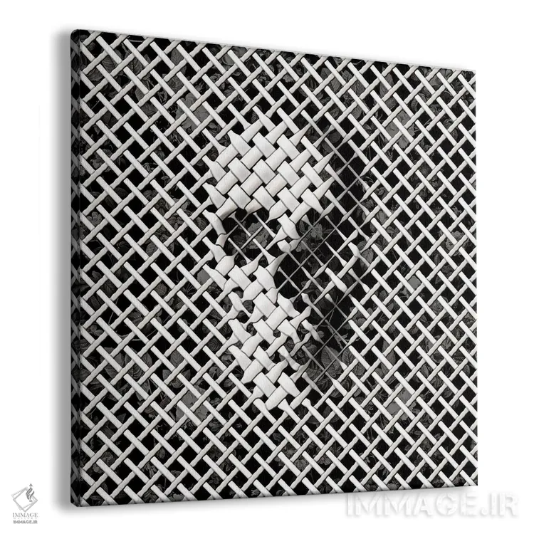 تابلو حصیر مربع اثر علی گولچ - نمای پرسپکتیو محصول