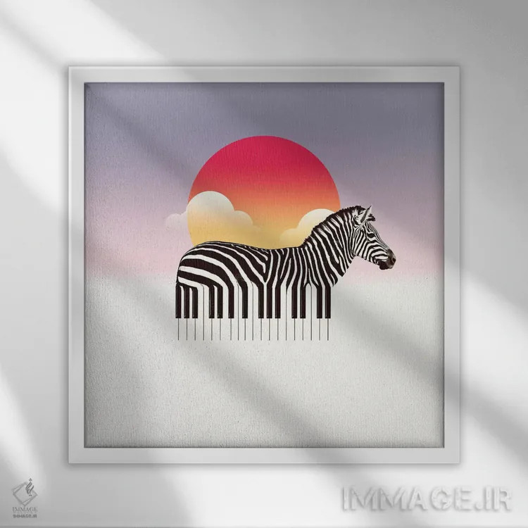 تابلو زیبورد (احتمالاً بازی با واژه Keyboard/Key یا نام خاص) اثر علی گولچ - نمای قابدار سفید