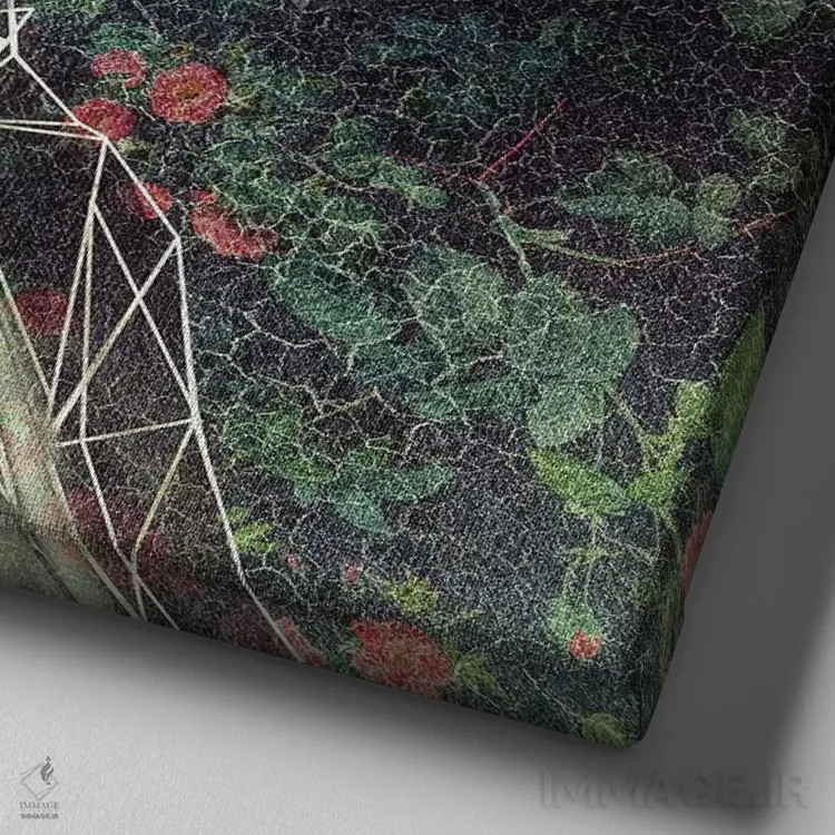 تابلو آقای قفس اثر علی گولچ - نمای نزدیک بافت بوم